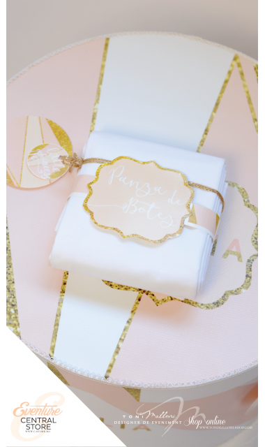 Trusou de botez cu gold si roz, modern si in nuante pastelate, Golden Pink 12